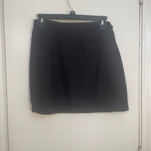 Black Women's Mini Skort - Classic Elastic Waist